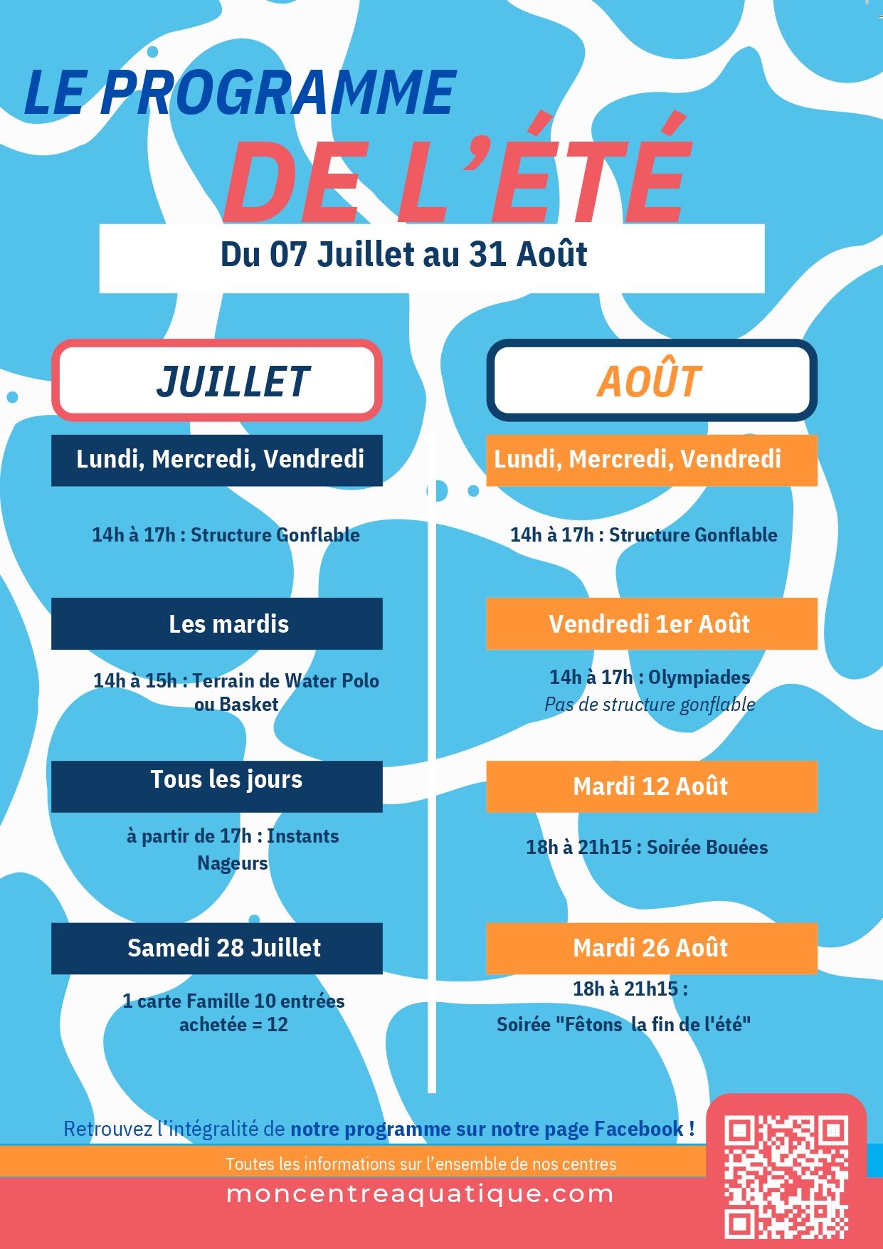 Le programme de l'été