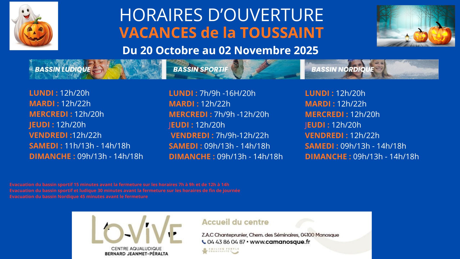 NOUVEL HORAIRE DES LE 20 OCTOBRE