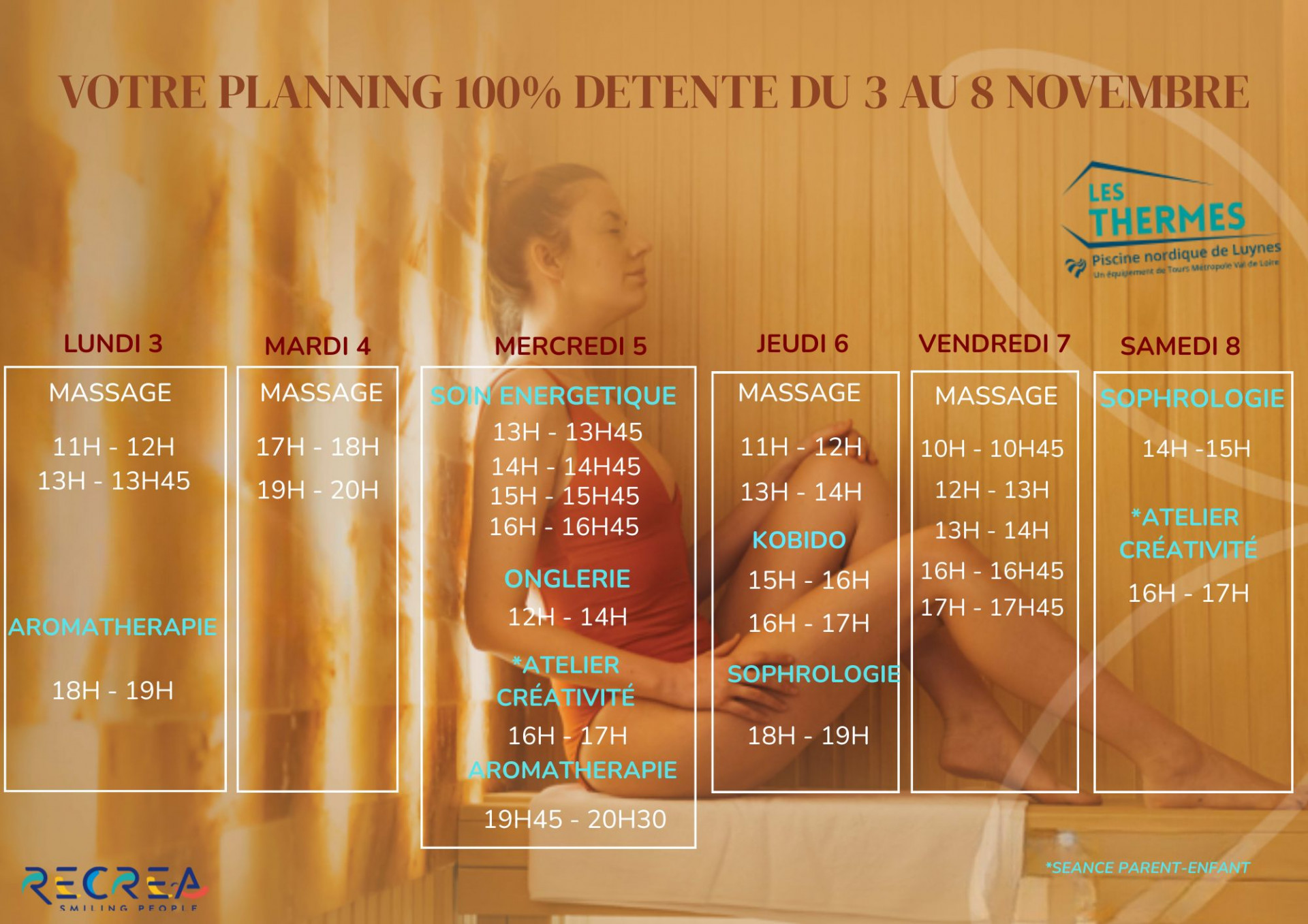 🌿 Planning Mois du Bien-Être du 3 au 8 novembre 🌿