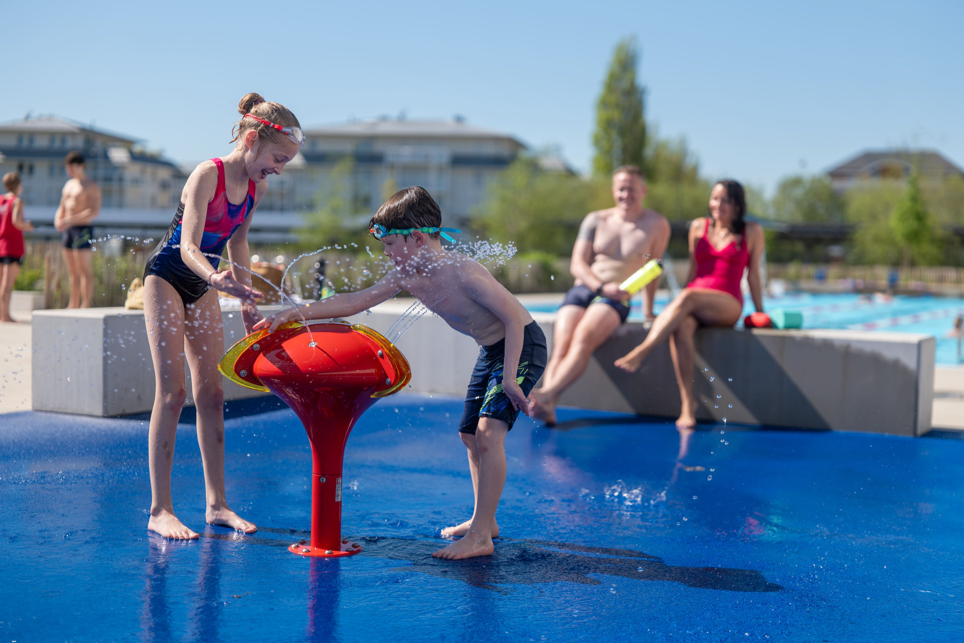 Deux splashpads