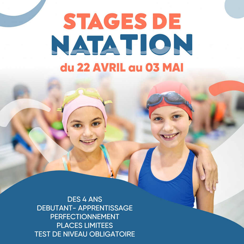 STAGES NATATION VACANCES AVRIL 2024