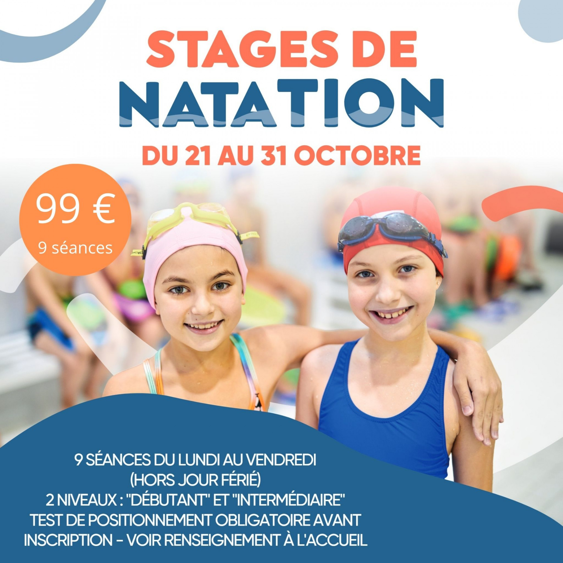 Stages de Natation- Vacances de la Toussaint