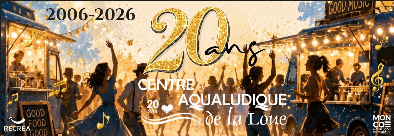 Venez f&ecirc;ter les 20 du centre aqualudique La Loue