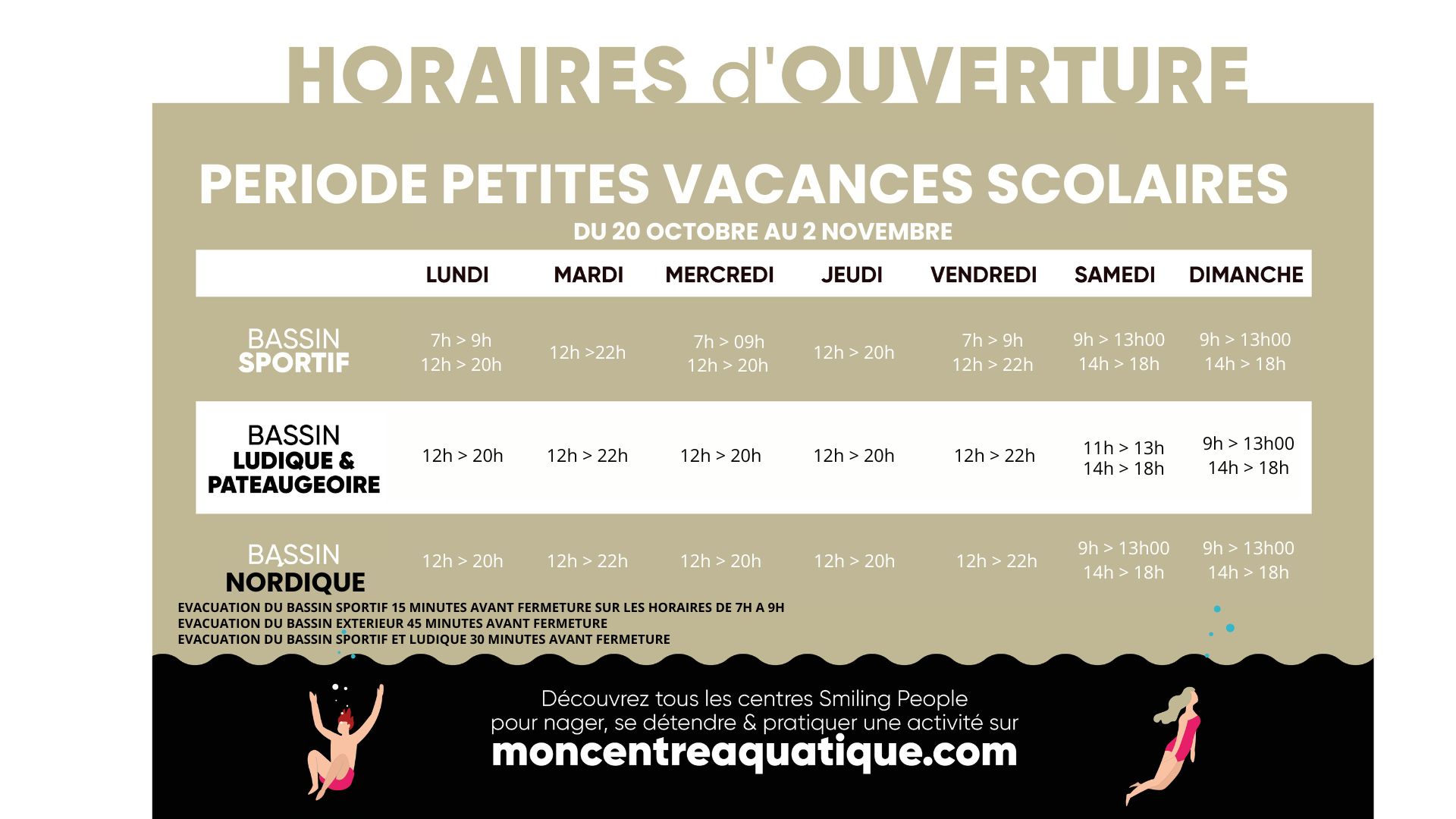 NOUVEL HORAIRE DES LE 20 OCTOBRE