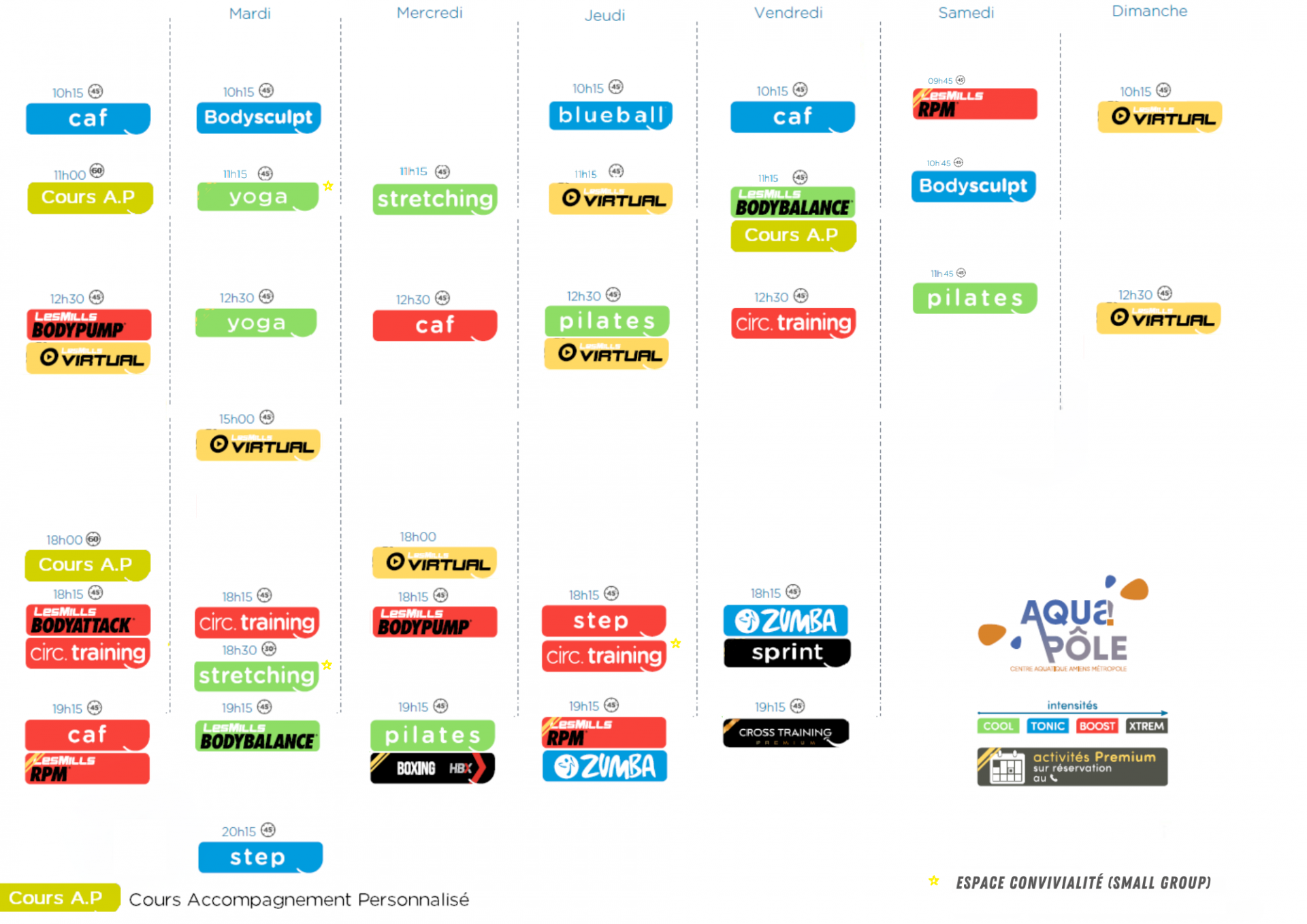 Planning fitness été 2025