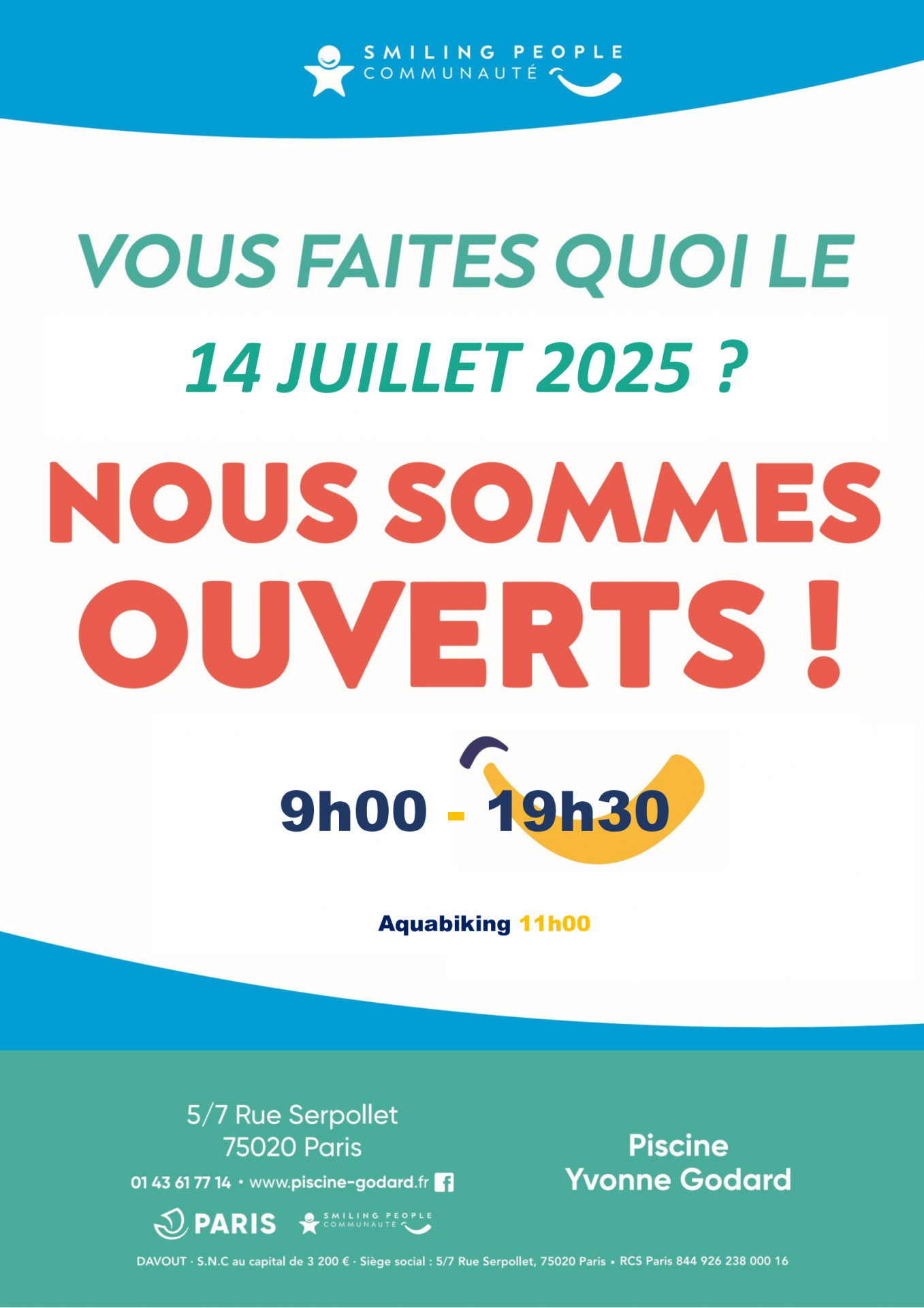 14 JUILLET 2025 OUVERT 9H-19H30