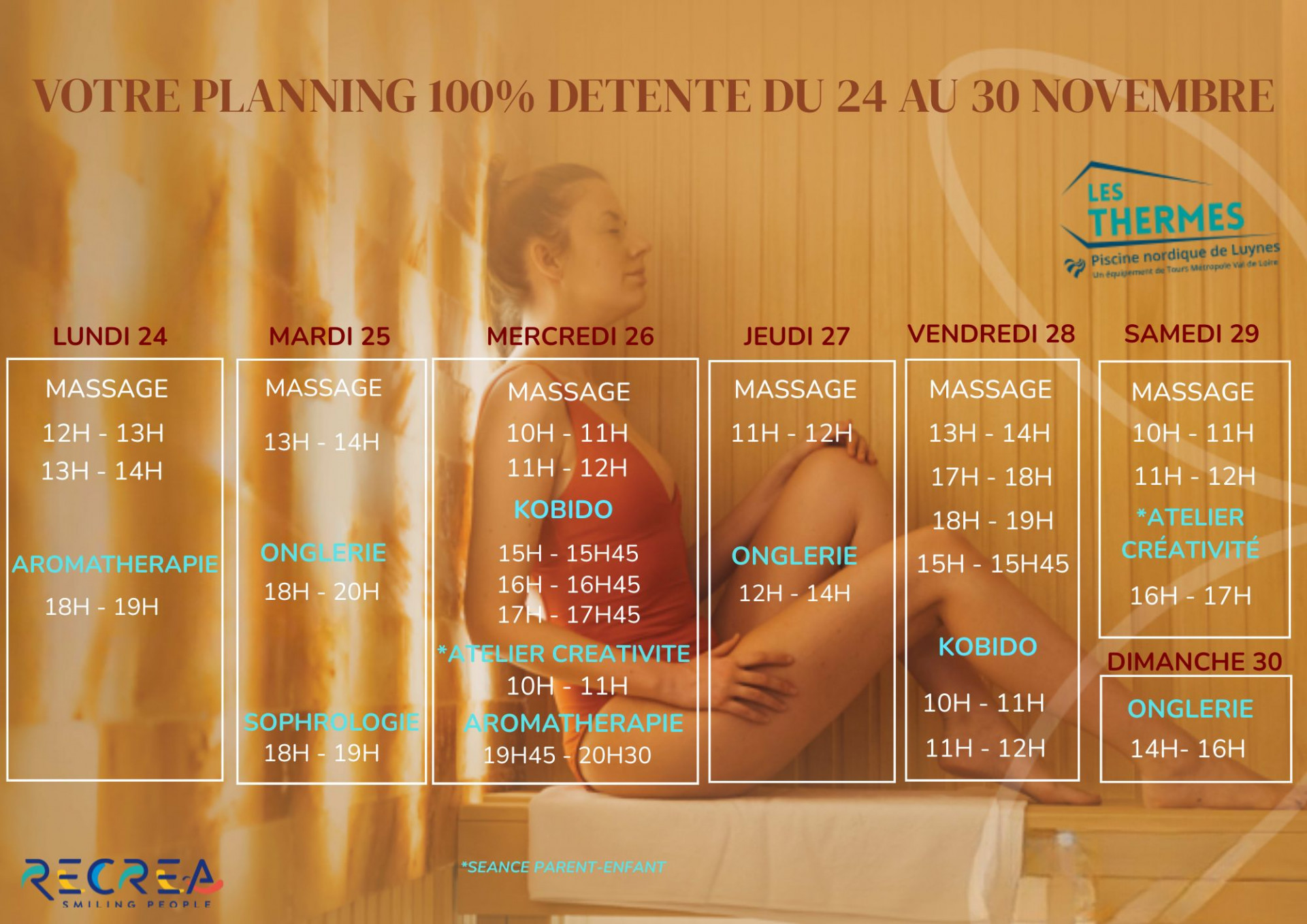 🌿 Planning Mois du Bien-Être du 24 au 30 novembre 🌿