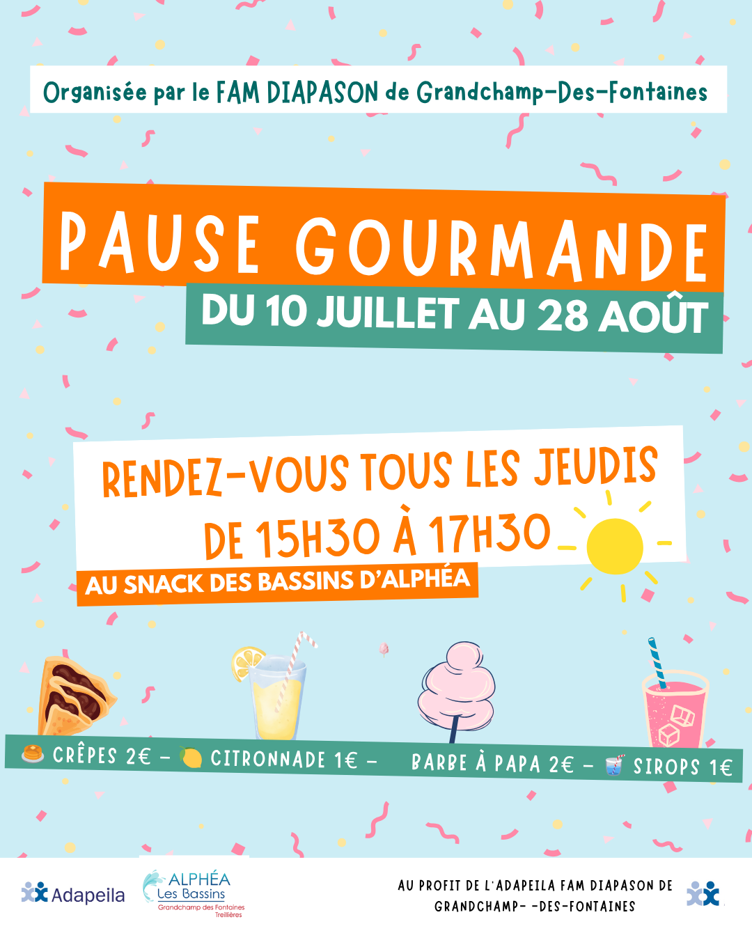 PAUSE GOURMANDE AUX BASSINS D’ALPHÉA ! ☀️