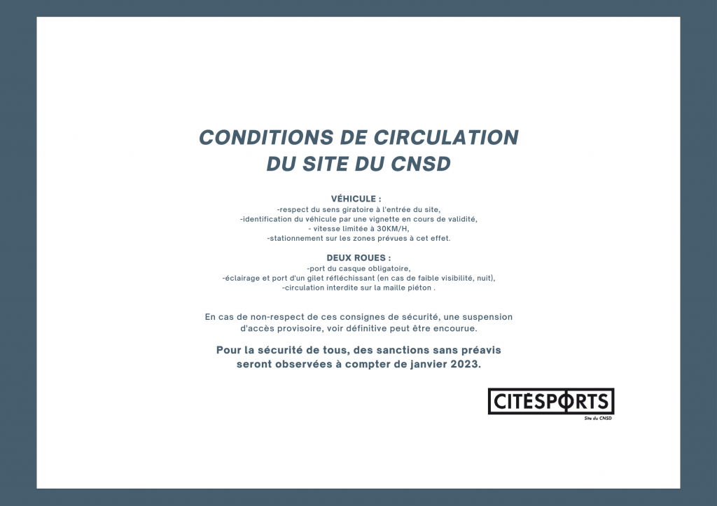 Conditions d'accès au site du CNSD