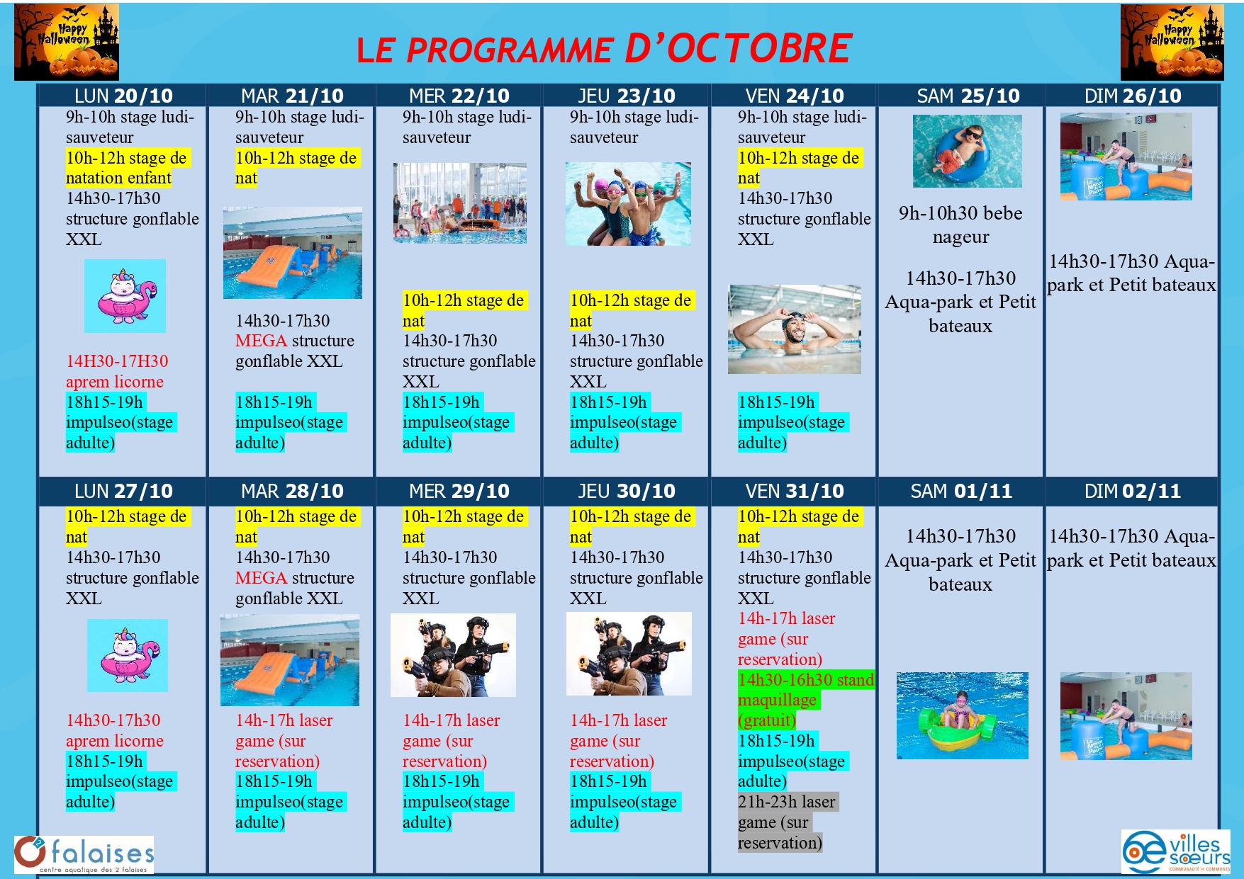programme vacances de la toussaint