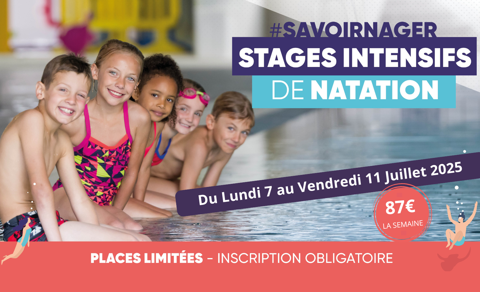 Stage natation enfants - Vacances de juillet 2025