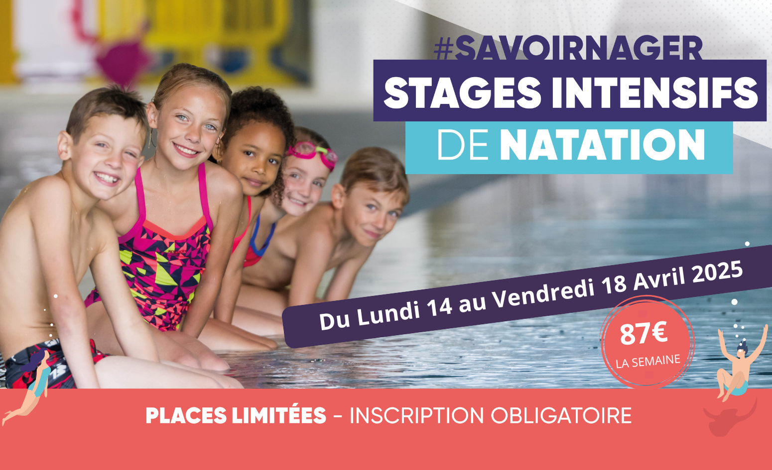 Stage natation enfants - Vacances de avril 2025