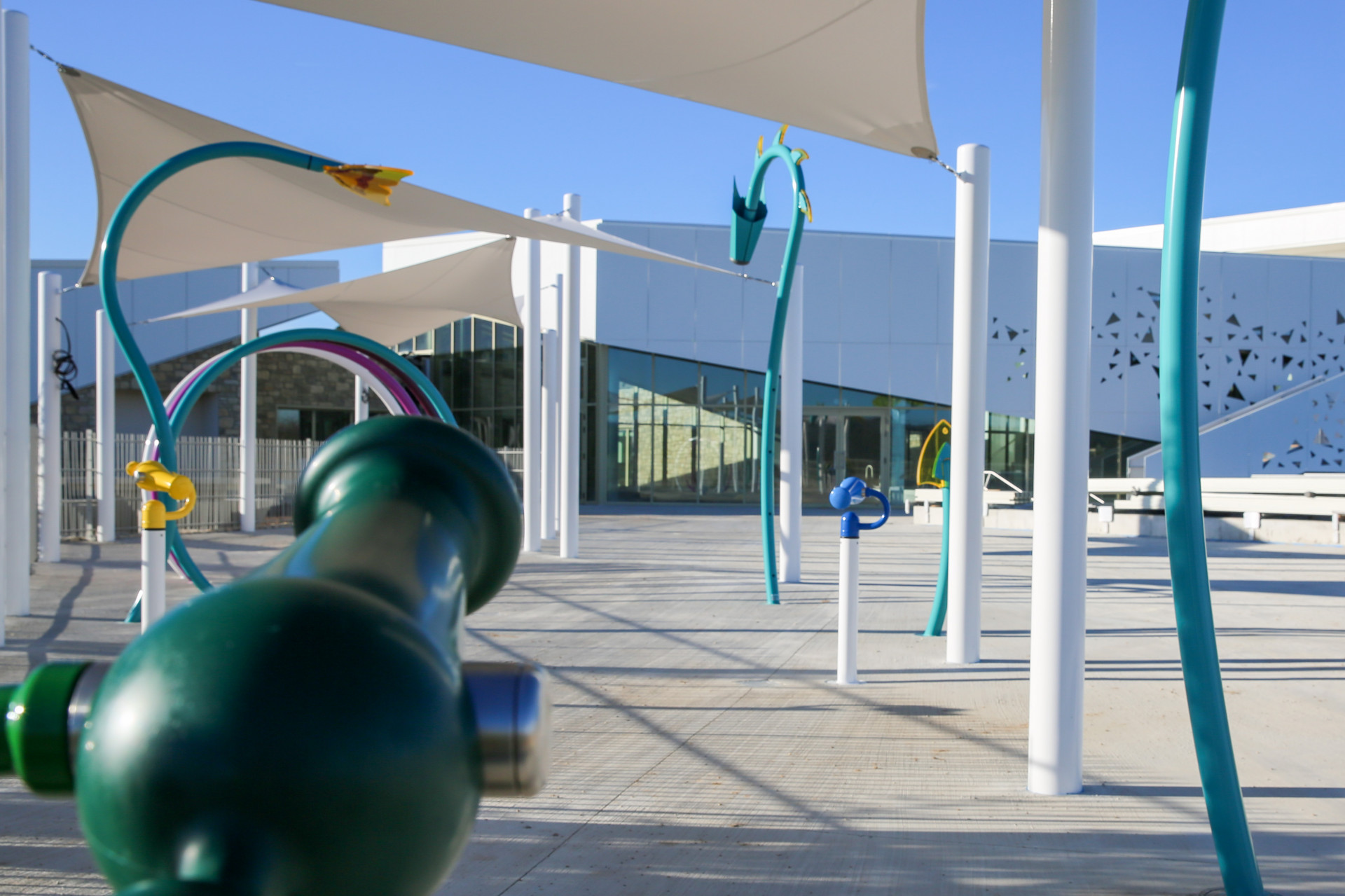 Un splashpad extérieur