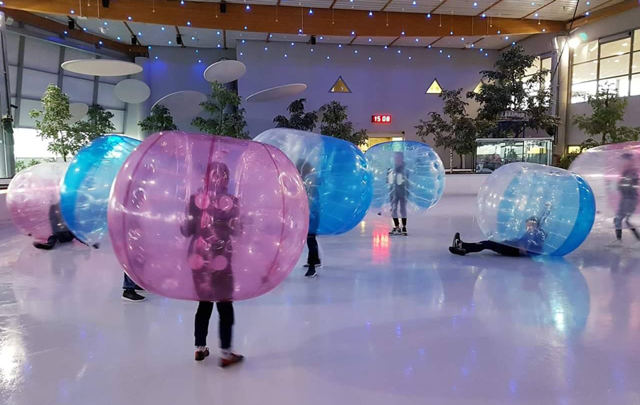 Bubble foot sur glace