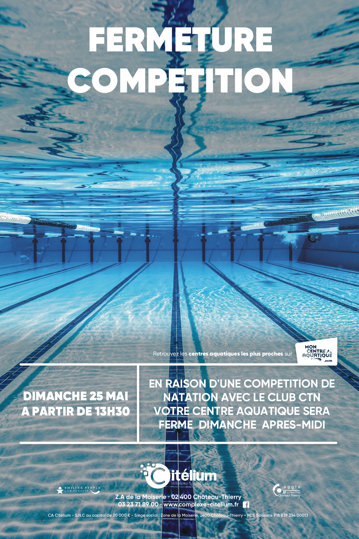 FERMETURE COMPETITION LE 25 MAI