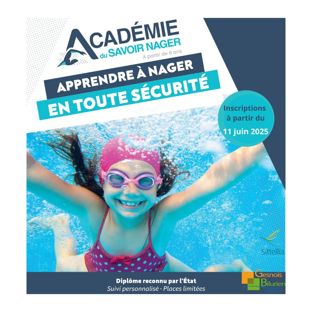 🏊♂️ Inscriptions ouvertes pour l’école de natation ! 🏊♀️